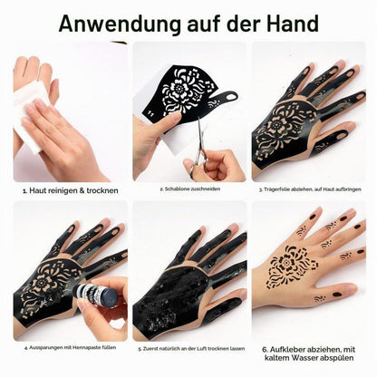 Henna Schablonen Set 20er Pack für Körper & Basteln
