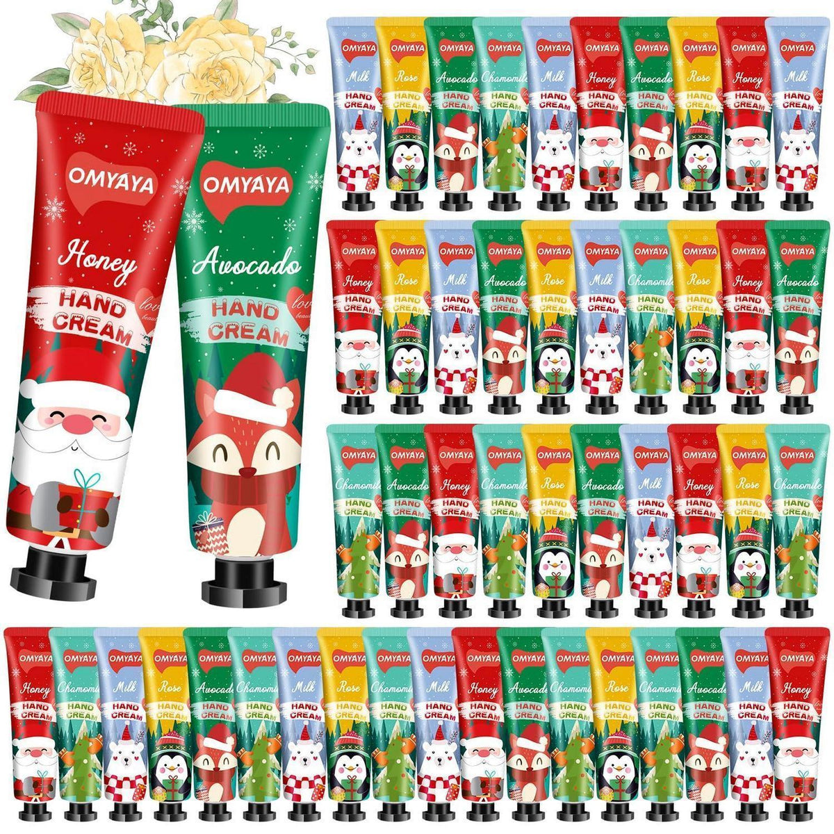 Handcreme Mini Set 50er Pack Weihnachten für Trockene Hände