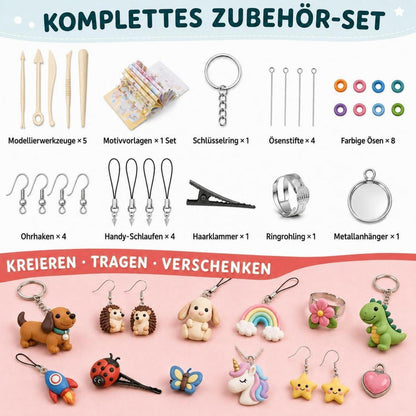 Polymer Clay Set 48 Farben – Modelliermasse für Schmuck & DIY