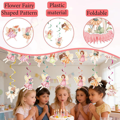 Feen Geburtstag Deko Set | Girlande & Deko für Märchenparty