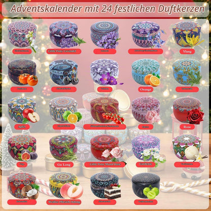 Adventskalender Duftkerzen 2026 – 24 Weihnachtsdüfte für Frauen