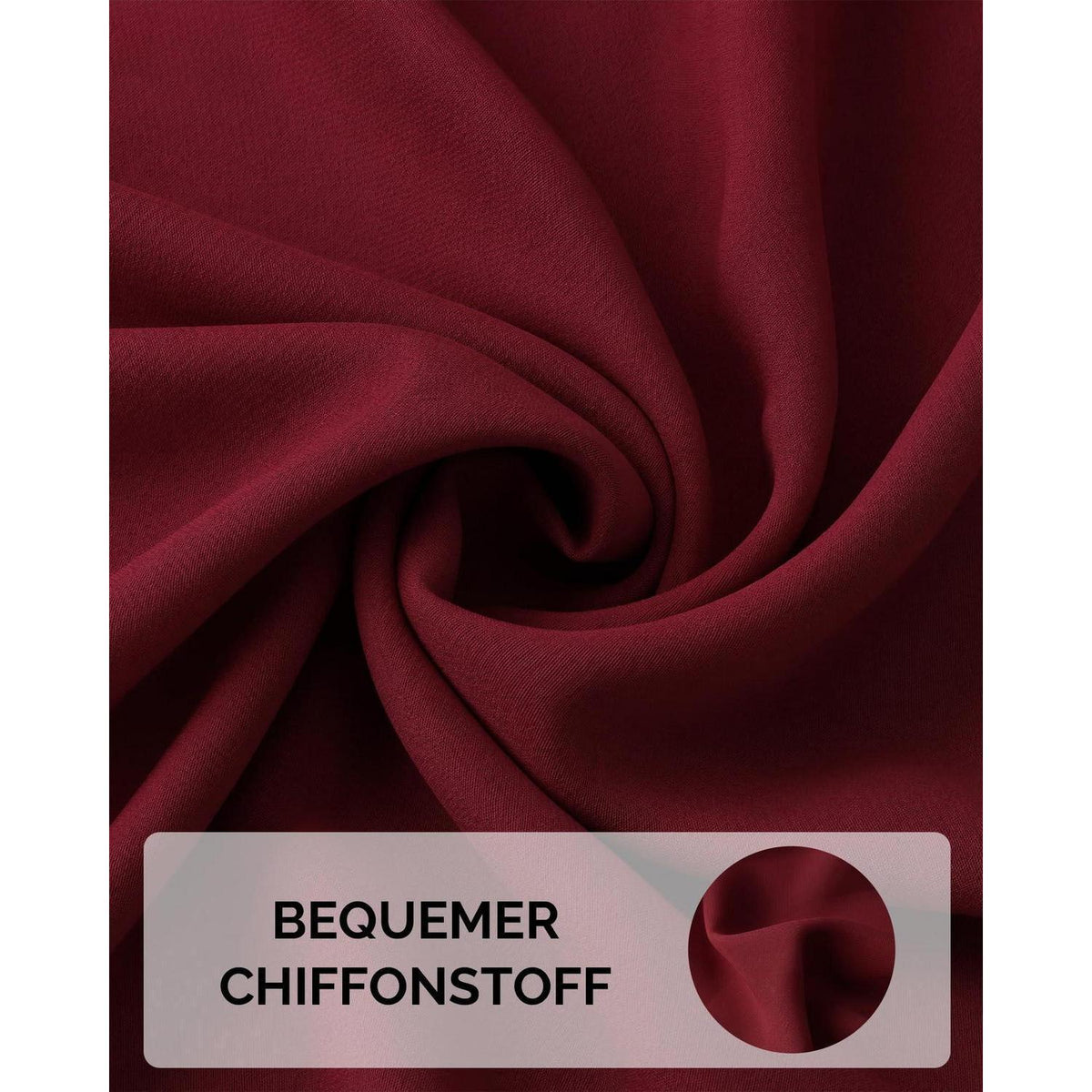 Chiffon Stola Damen Festlich leicht für Abendkleid Sommer Hochzeiten Burgunderrot