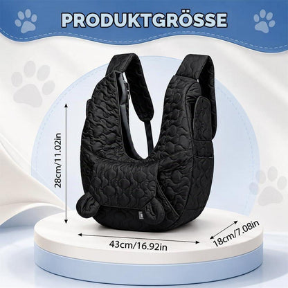 Hundetragetasche bis 10kg – Freihändig & Verstellbar