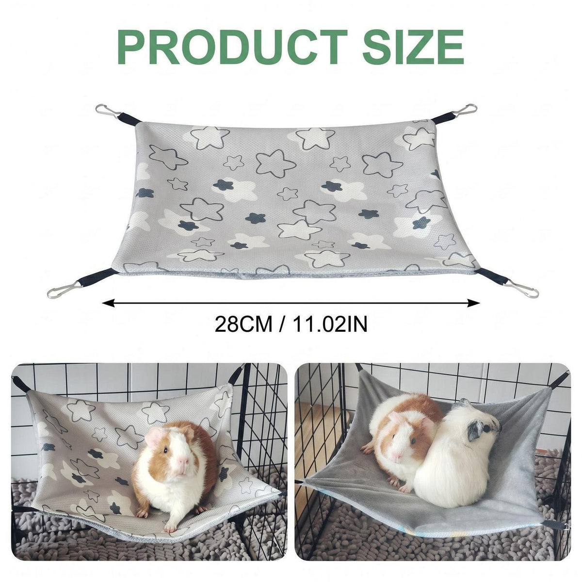 Meerschweinchen Hängematte 3er Set – Kuschelig & Atmungsaktiv