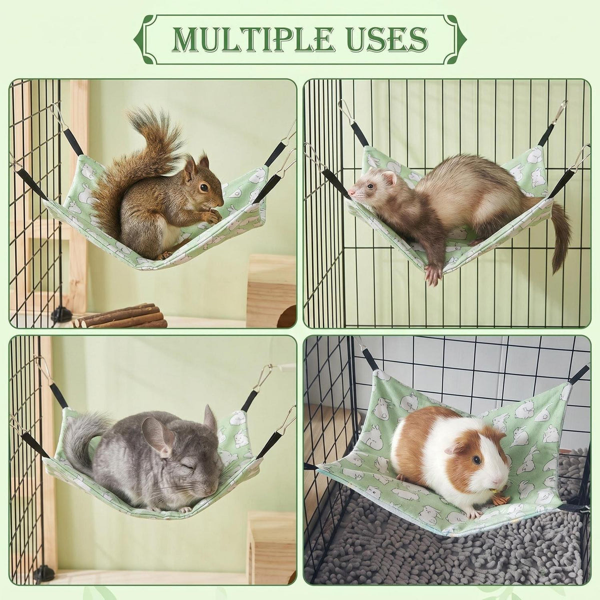 Meerschweinchen Hängematte 3er Set – Kuschelig & Atmungsaktiv