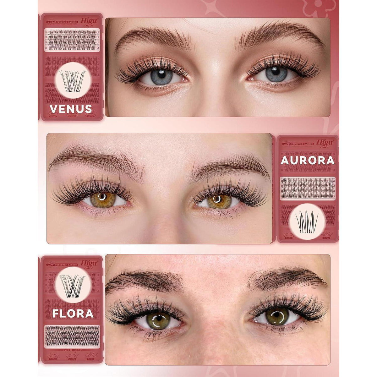 Manga Wimpern 256pcs Mix 10-16 | Unsichtbare Lash Extensions