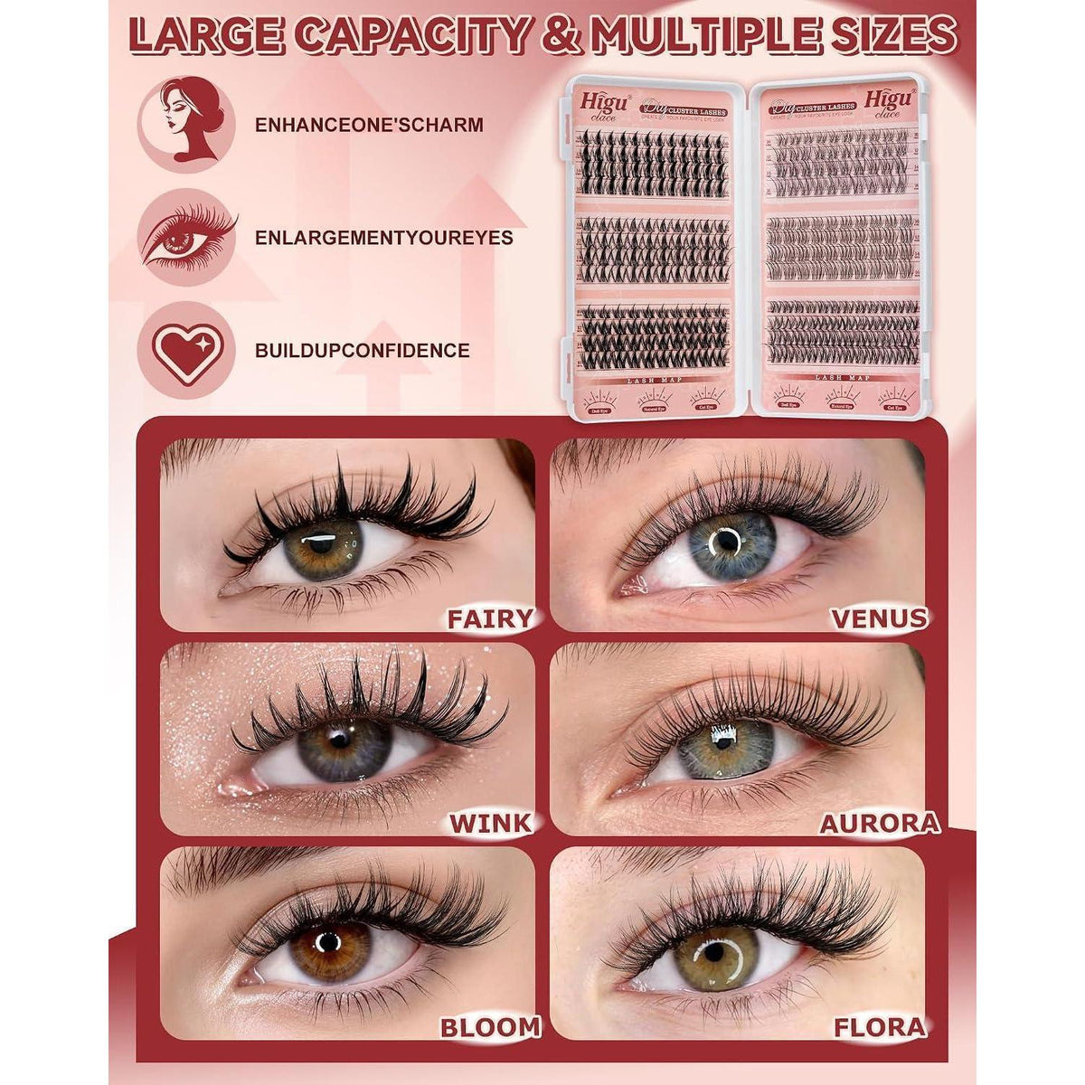 Manga Wimpern 256pcs Mix 10-16 | Unsichtbare Lash Extensions