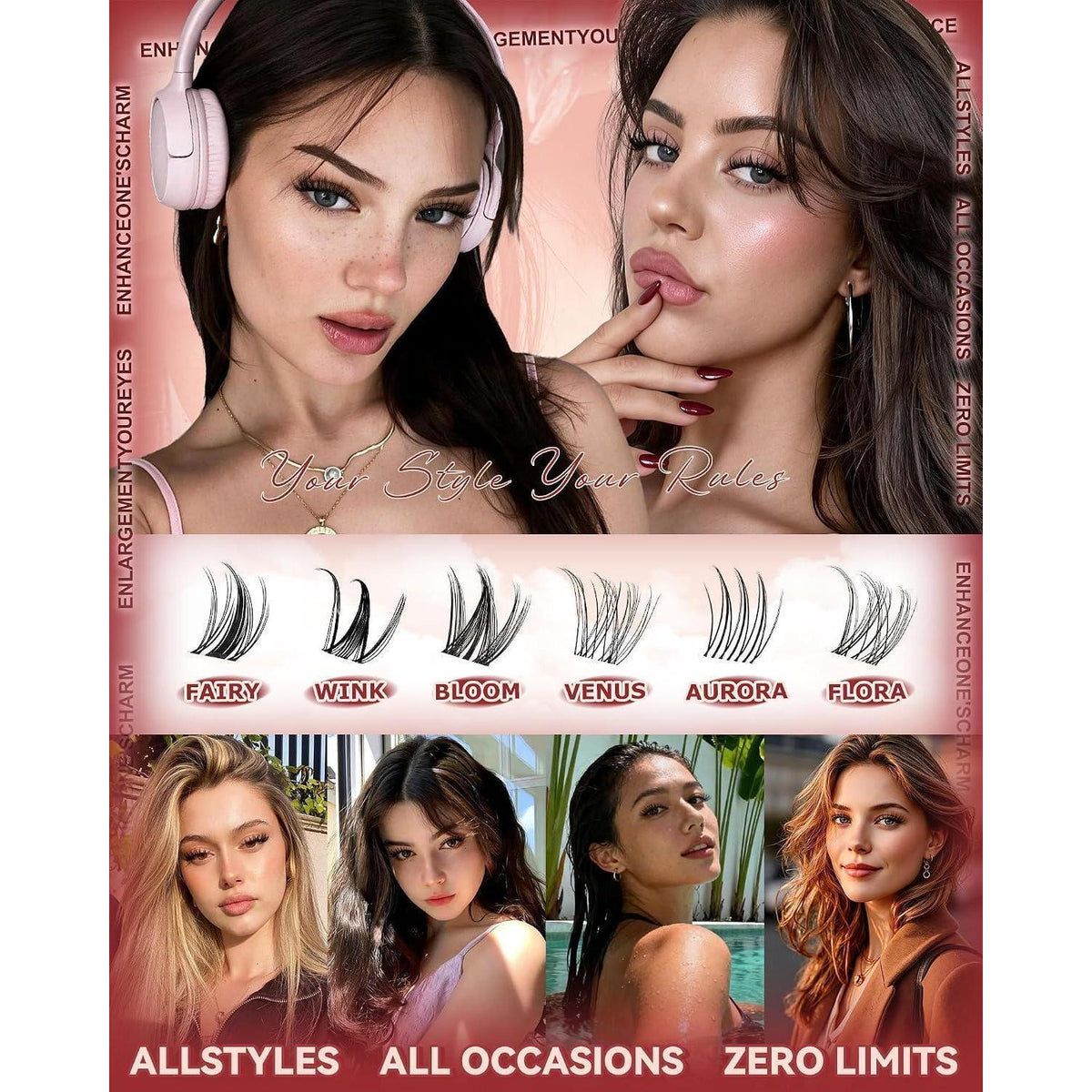 Manga Wimpern 256pcs Mix 10-16 | Unsichtbare Lash Extensions