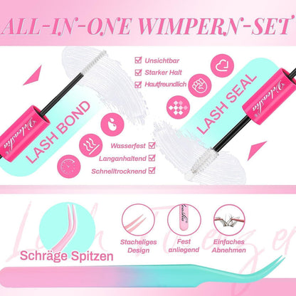 Braune Manga Lash Cluster Wimpern Extensions Set