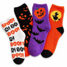 Kuschelsocken Halloween 4er Set Damen mit Motiven