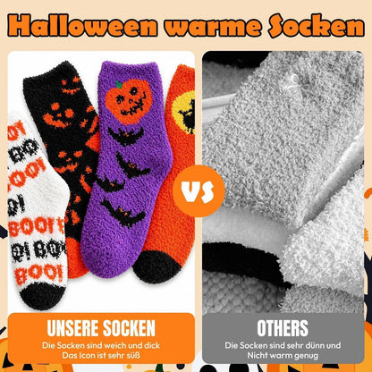 Kuschelsocken Halloween 4er Set Damen mit Motiven