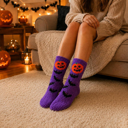 Kuschelsocken Halloween 4er Set Damen mit Motiven