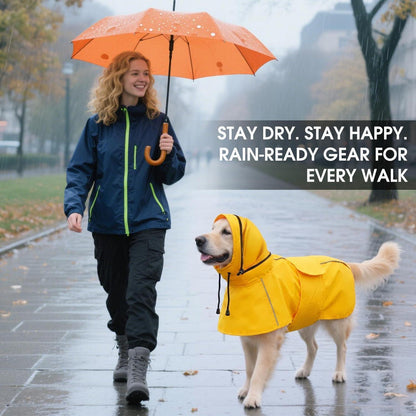 Wasserdichter Hunderegenmantel 2XL – Reflektierend & Verstellbar