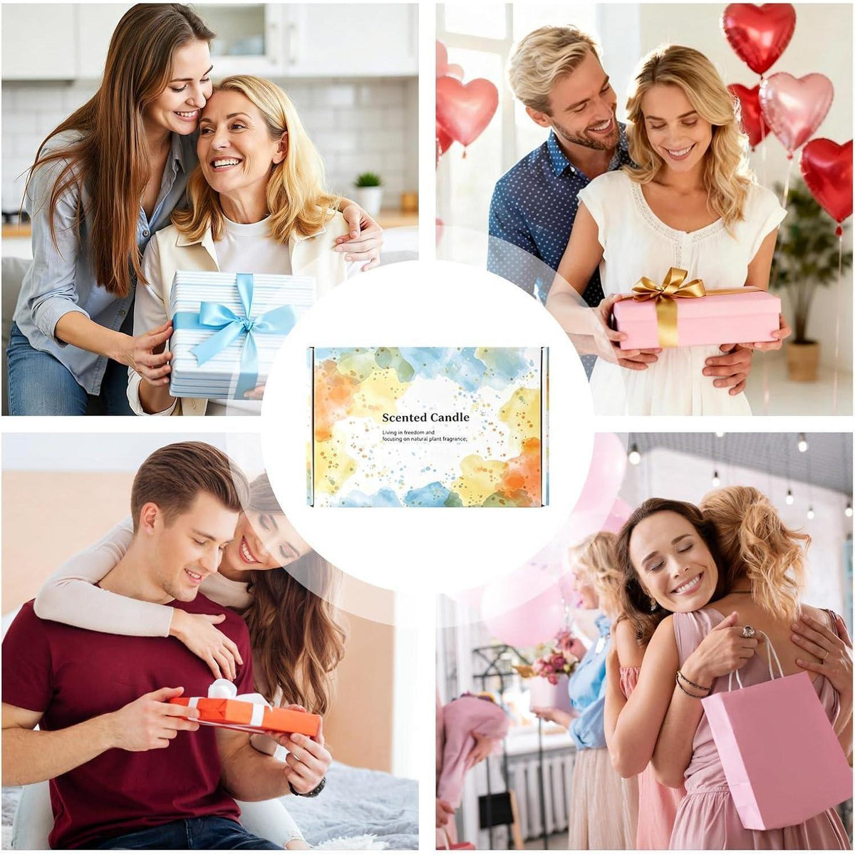 Sojawachs Teelichter Set 6er-Pack - Duftkerzen Geschenkset für Frauen