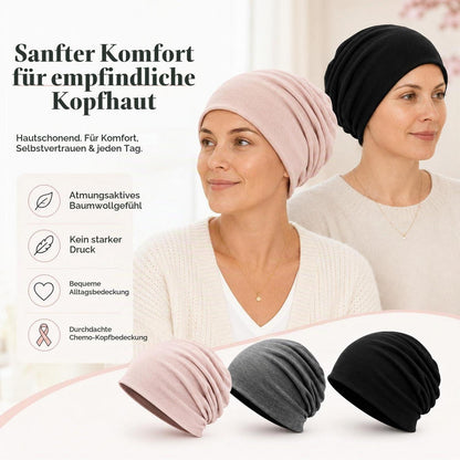 3er Set Damen Strickmützen, dünn & weich, für alle Jahreszeiten