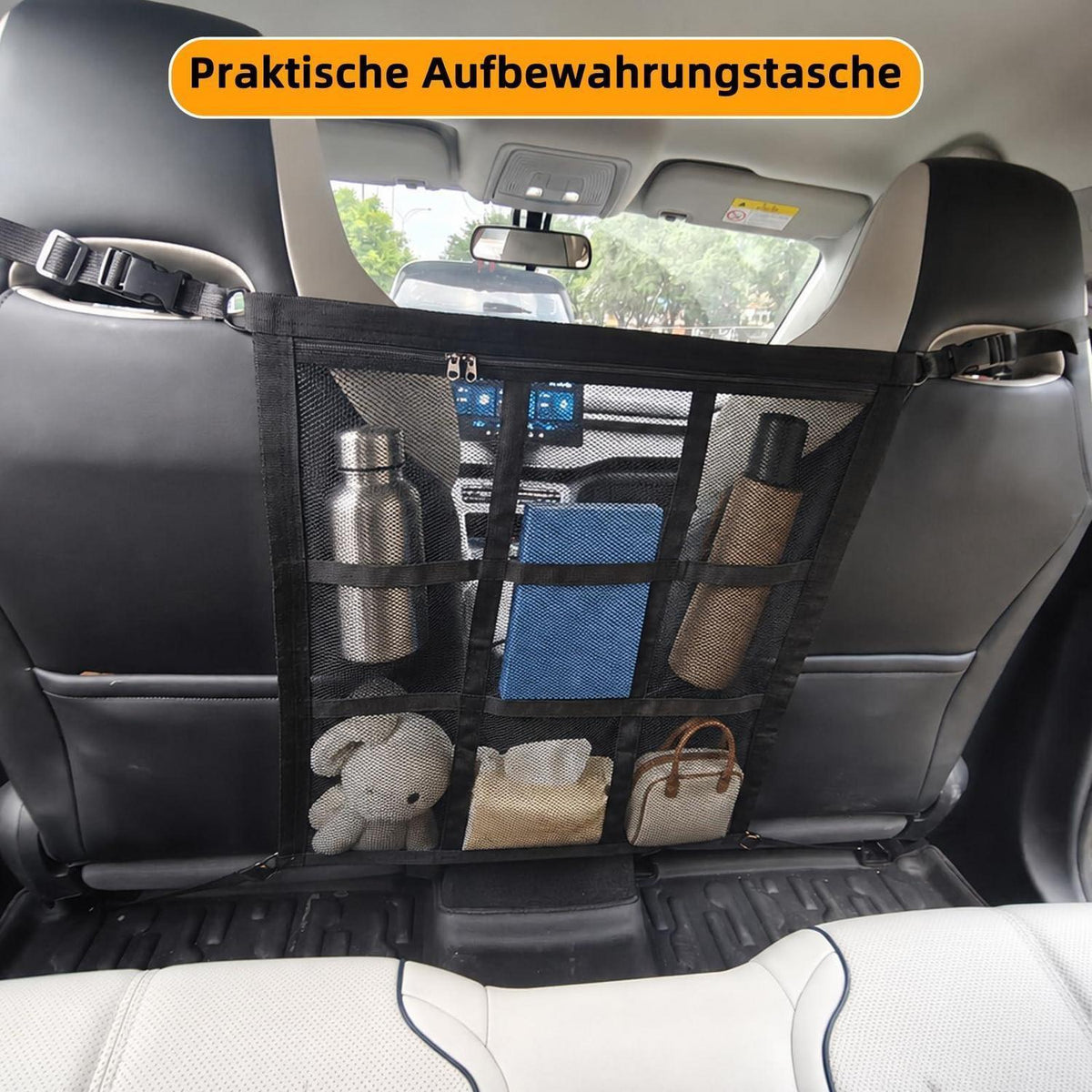 Hundegitter Auto mit Tasche & Netz – 65x59cm Mittel
