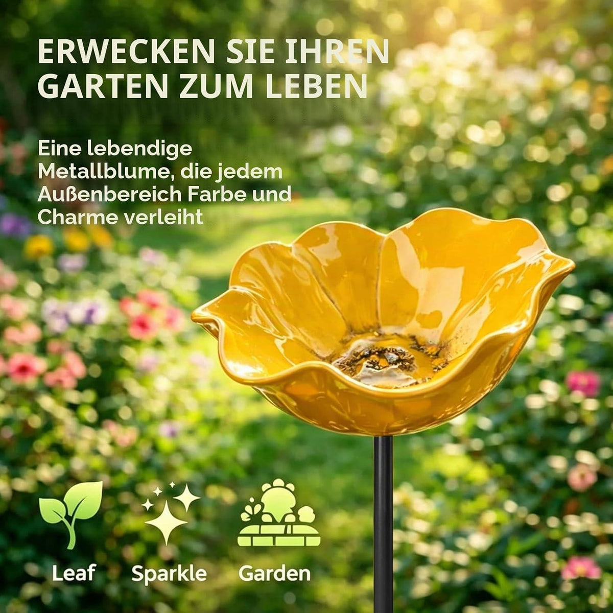 Vogeltränke Blume – 5er Set für Garten & Balkon