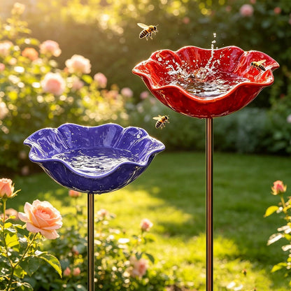 Vogeltränke Blume – 5er Set für Garten & Balkon