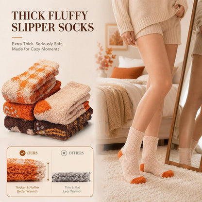 Kuschelsocken Damen warm rutschfest Gr. 36-42 Herbstserie Geschenk