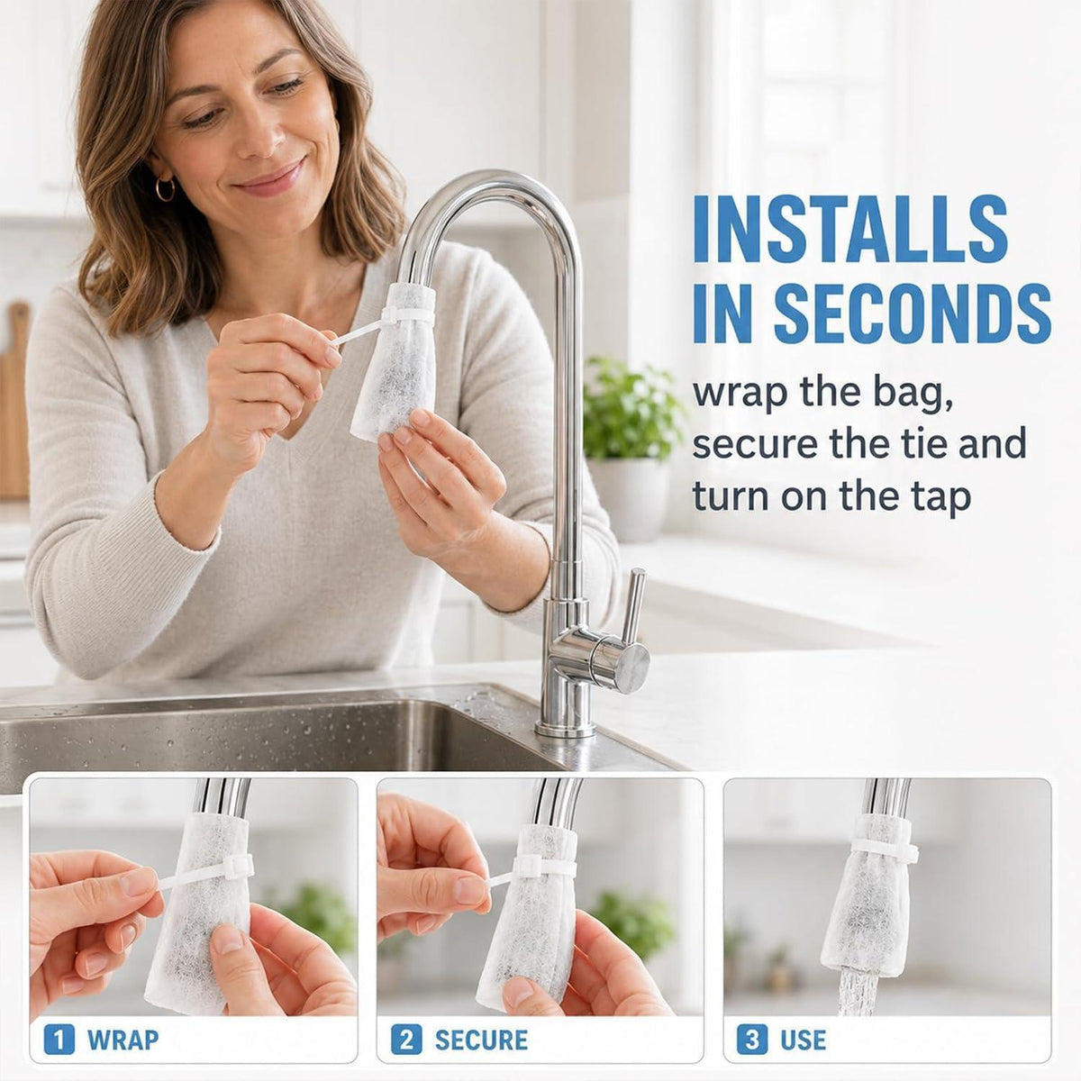 Wasserfilter Wasserhahn Set – 120 Teile für Trinkwasser