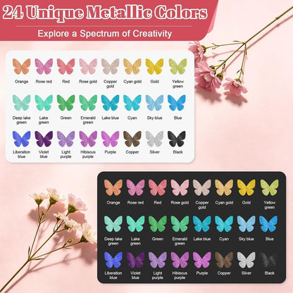 Metallic Marker Stifte Set – 24 Farben für Scrapbooking & DIY