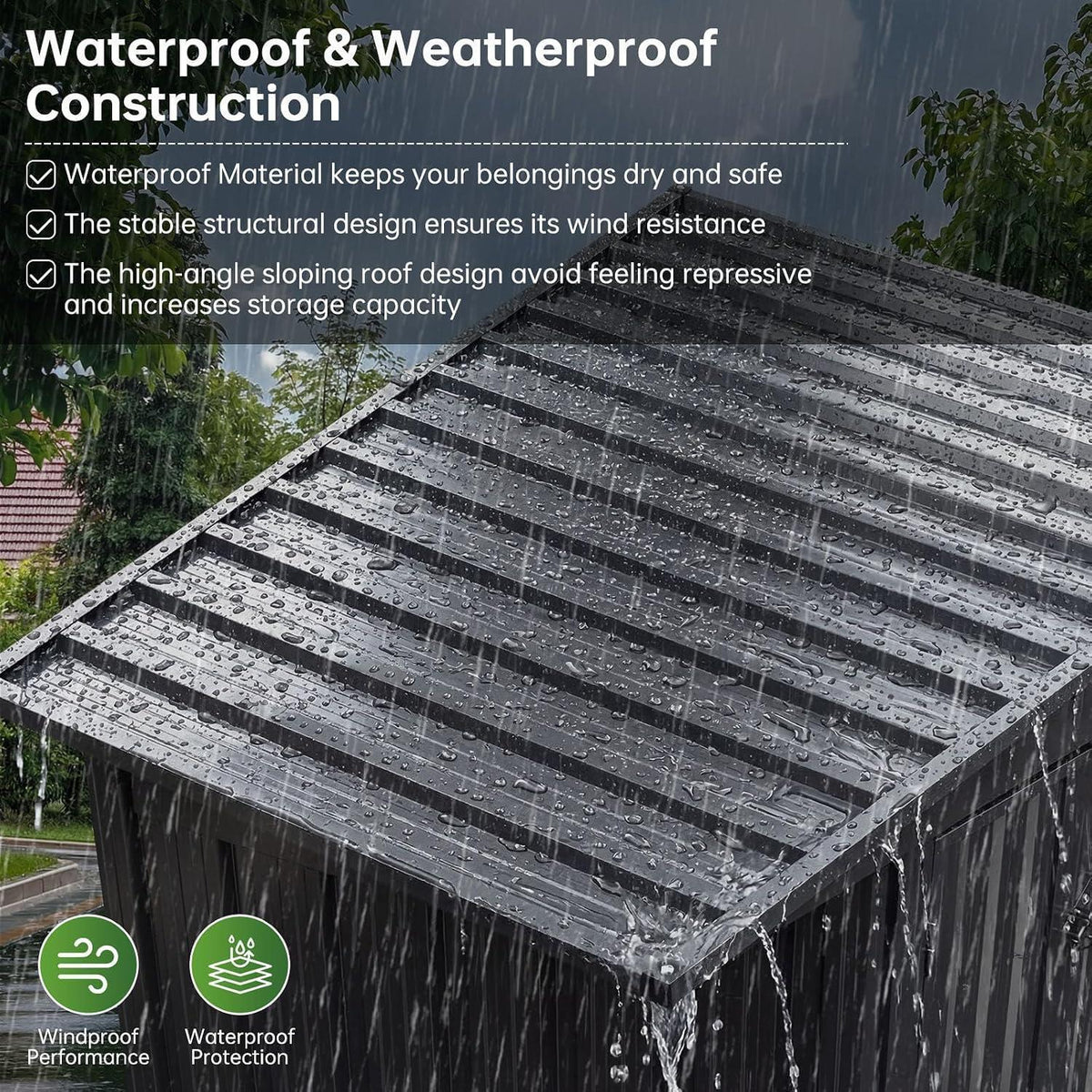 Metall-Gartenschuppen 4x2 Fuß mit Front- & Deckeltür