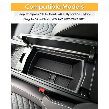 Armlehnen Aufbewahrungsbox für Jeep Compass 3 (2026-2027)
